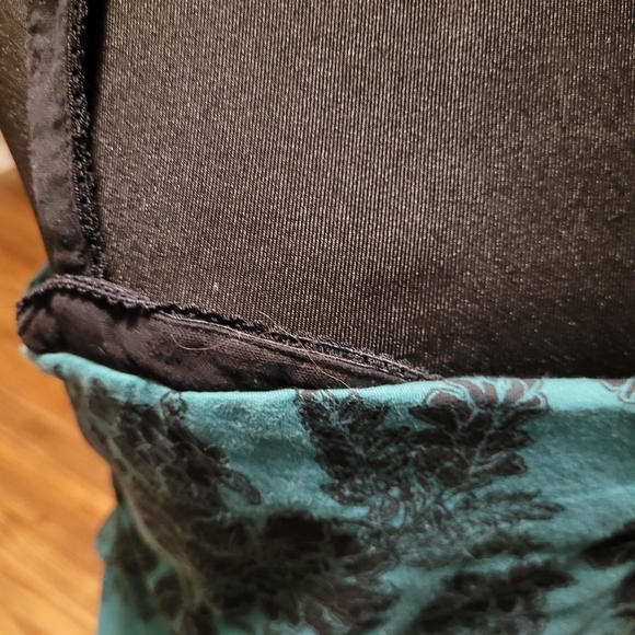 Free People Turquoise and Black Floral Camisole - Picture 3 of 9